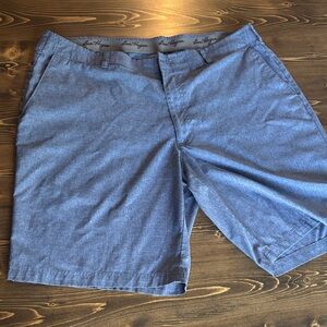 Ben Hogan Slate Blue Flat Front Men's Performance Golf Shorts